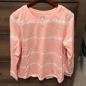 D&Co Women's Pink Tie-Dye Sweatshirt